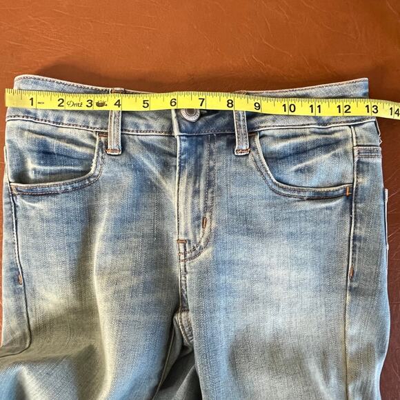 American Eagle NWT Size 00 Long Jegging Jeans Medium Wash Blue Skinny New - Picture 11 of 12